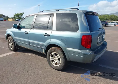 2005 Honda Pilot Ex-L из США, поврежденный, VIN 2HKYF18595H502751
